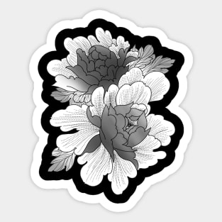 Flower Casual peony classy tattoo design Sticker